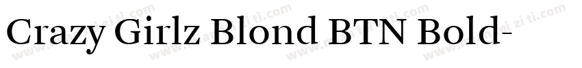 Crazy Girlz Blond BTN Bold字体转换